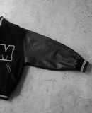  02.10.24 - VTG CROPPED LEATHER SLEEVE WOOL VARSITY JACKET - MELROSE 