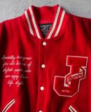  02.10.24 - VTG LEATHER SLEEVE WOOL VARSITY JACKET - COMMON SENSE JUST BIGI KID'S 90s 