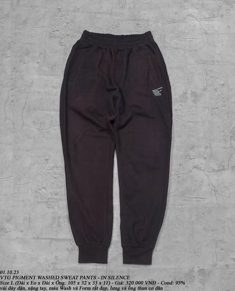  01.10.23 - VTG PIGMENT WASHED SWEAT  PANTS - IN SILENCE 