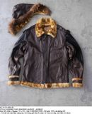  02.10.24 - VTG LEATHER COAT HOODED JACKET -AVIREX 