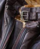  02.10.24 - VTG LEATHER COAT HOODED JACKET -AVIREX 