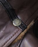  02.10.24 - VTG LEATHER COAT HOODED JACKET -AVIREX 