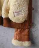  02.10.24 - VTG CROPPED SHERPA LINED LEATHER HOODED JACKET - CHILD WOMAN 