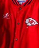  02.10.24 - VTG LEATHER SLEEVE WOOL VARSITY JACKET - KANSAS CITY CHIEFS by NFL PROLINE 