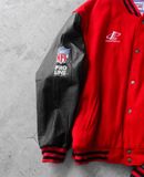  02.10.24 - VTG LEATHER SLEEVE WOOL VARSITY JACKET - KANSAS CITY CHIEFS by NFL PROLINE 