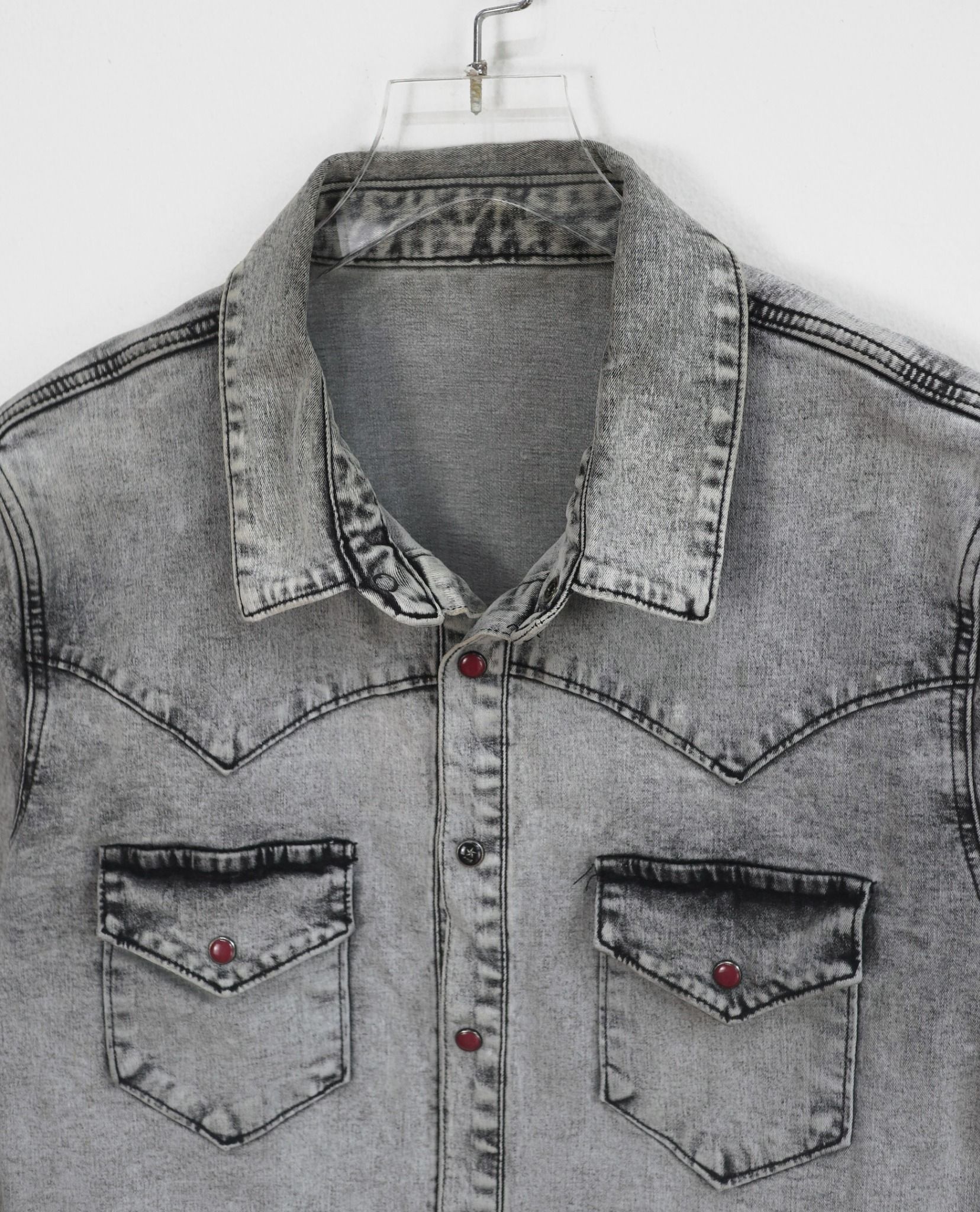  06.15.23 - VTG DENIM BUTTON UP SHIRT - BLACK LABEL CO 