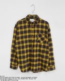  06.15.23 - VTG FLANNEL BUTTON UP SHIRT - BLACK NUMBER STUDIOS 