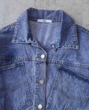  02.18.24 - VTG CROPPED DENIM JACKET - GRL 