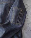  02.18.24 - VTG CROPPED DENIM BASEBALL JACKET - ANGELIC 