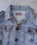  02.18.24 - VTG CROPPED MILITARY DENIM JACKET - CECIL McBEE 