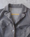 02.18.24 - VTG CROPPED DENIM BLAZER JACKET - PASSIONE 
