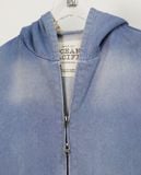  10.02.22 - VTG INDIGO WASH ZIP UP HOODIE - OCEAN PACIFIC 