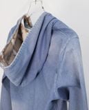  10.02.22 - VTG INDIGO WASH ZIP UP HOODIE - OCEAN PACIFIC 