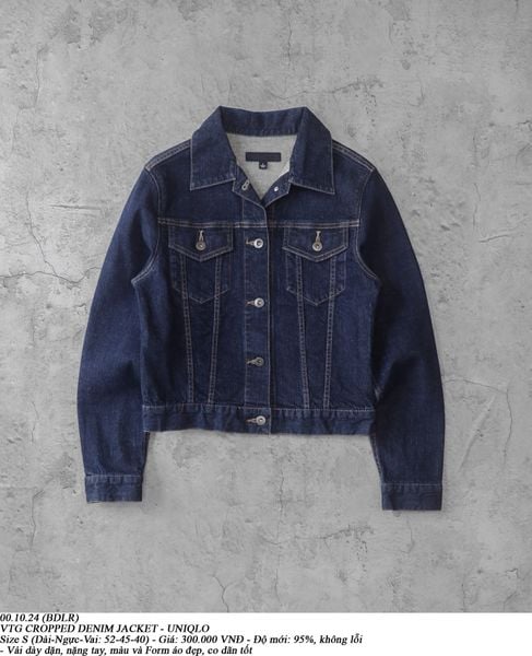  02.18.24 - VTG CROPPED DENIM JACKET - UNIQLO 