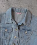  10.18.23 - VTG CROPPED SS DENIM JACKET - PINKY GIRLS 