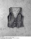  02.17.24 - VTG WAISTCOAT DENIM VEST JACKET - INDIO 