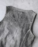  02.17.24 - VTG WAISTCOAT DENIM VEST JACKET - INDIO 
