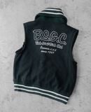  02.17.24 - VTG CROPPED SLEEVELESS VARSITY VEST JACKET - LDS 