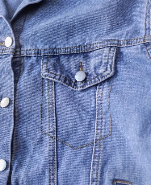  02.15.24 - VTG CROPPED DENIM JACKET - GRL 
