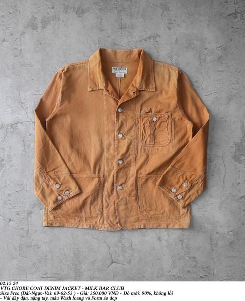  02.15.24 - VTG CHORE COAT DENIM JACKET - MILK BAR CLUB 