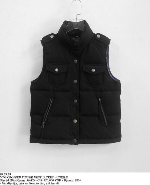  09.29.24 - VTG CROPPED PUFFER VEST JACKET - UNIQLO 