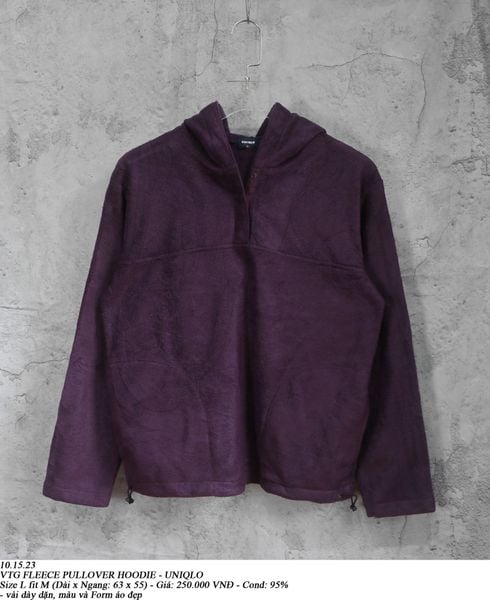  10.15.23 - VTG FLEECE PULLOVER HOODIE - UNIQLO 