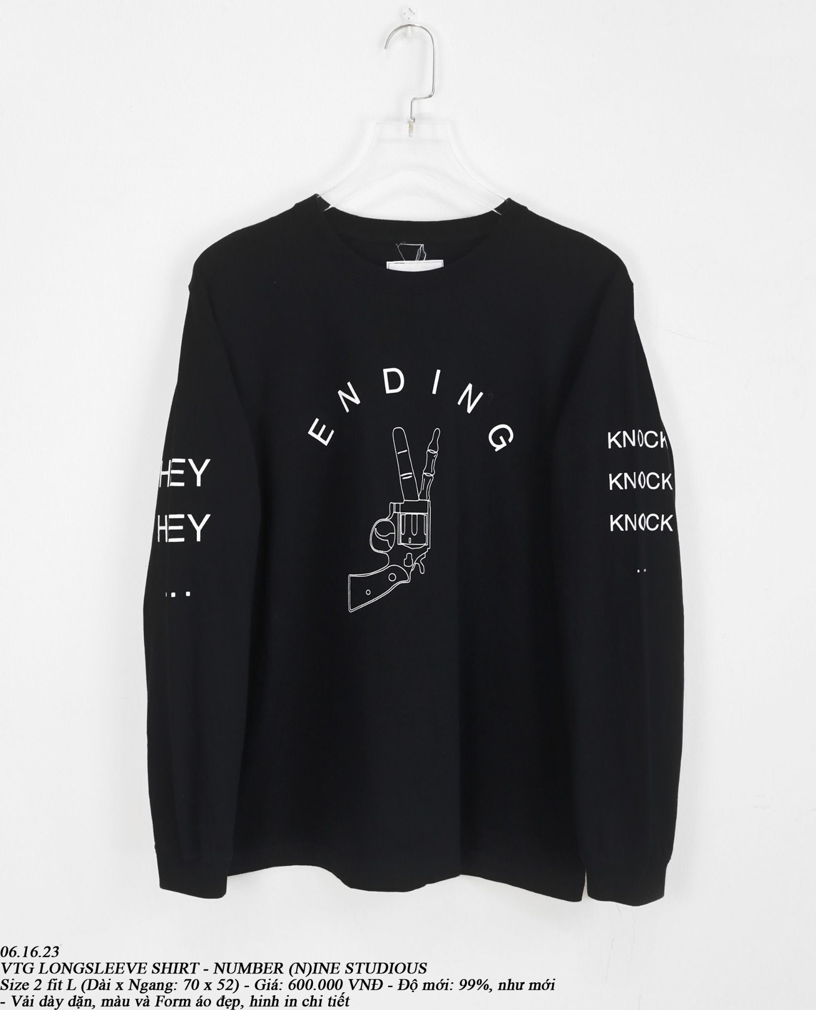  06.16.23 - VTG LONGSLEEVE SHIRT - NUMBER (N)INE STUDIOUS 