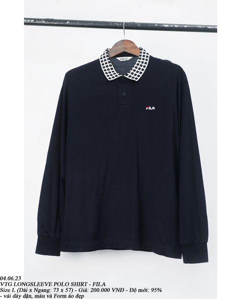  04.06.23 - VTG LONGSLEEVE POLO SHIRT - FILA 