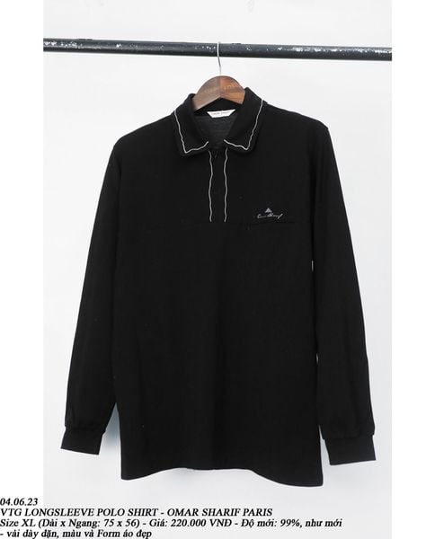  04.06.23 - VTG LONGSLEEVE POLO SHIRT - OMAR SHARIF PARIS 