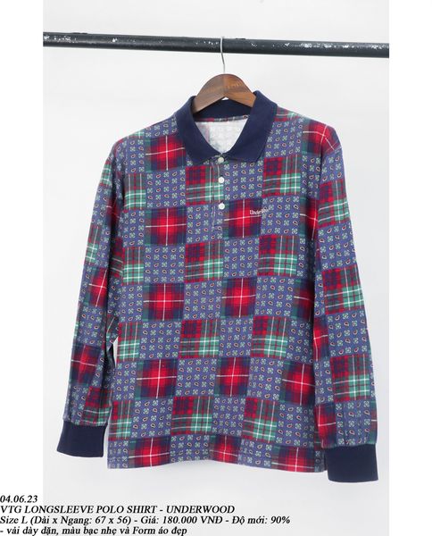  04.06.23 - VTG LONGSLEEVE POLO SHIRT - UNDERWOOD 