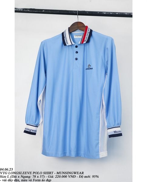  04.06.23 - VTG LONGSLEEVE POLO SHIRT - MUNSINGWEAR 