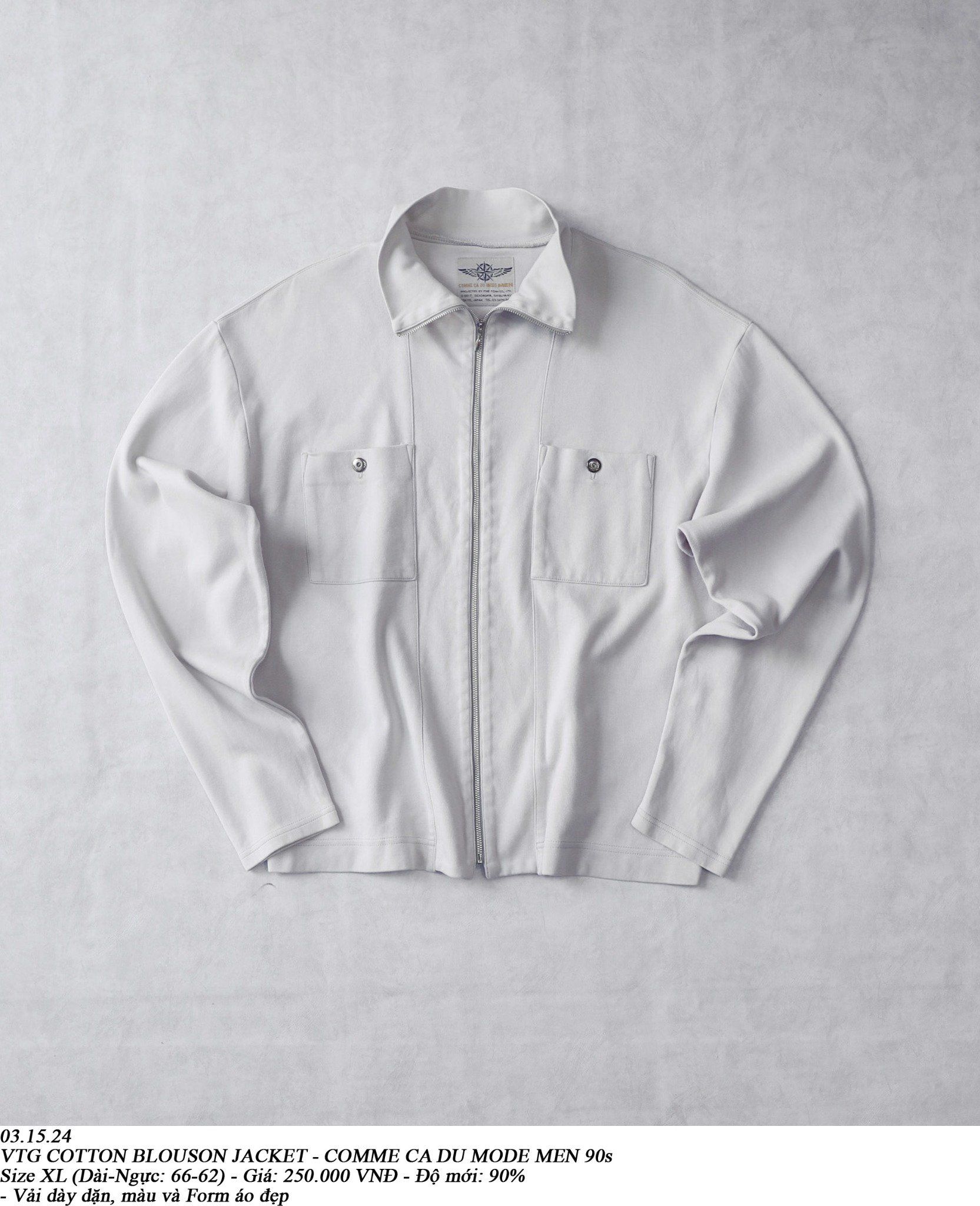  03.15.24 - VTG COTTON BLOUSON JACKET - COME CA DU MODE MEN 90s 