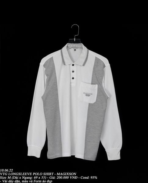  10.06.22 - VTG LONGSLEEVE POLO SHIRT - MAGIXSON 
