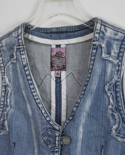  07.12.23 - DENIM WAISTCOAT JACKET - CELLO 