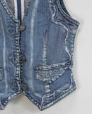  07.12.23 - DENIM WAISTCOAT JACKET - CELLO 