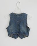  07.12.23 - DENIM WAISTCOAT JACKET - DIAMOND JULIA 