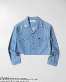  10.28.23 - VTG CROPPED DENIM JACKET - DAZZLIN 