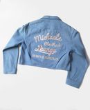  10.28.23 - VTG CROPPED DENIM JACKET - DAZZLIN 