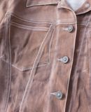  03.20.24 - VTG CROPPED SUEDE TRUCKER JACKET - SNAP & JEANS 