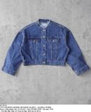  03.20.24 - VTG CROPPED DENIM TRUCKER JACKET - GLOBAL WORK 