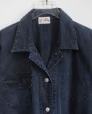  11.05.23 - VTG DENIM CHORE COAT JACKET - EAR MARK 