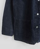  11.05.23 - VTG DENIM CHORE COAT JACKET - EAR MARK 