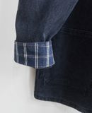  11.05.23 - VTG DENIM CHORE COAT JACKET - EAR MARK 