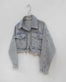  10.13.24 - VTG CROPPED DENIM JACKET - SIN MAU IS SEXY 