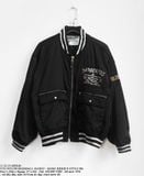  11.22.23 - VTG NYLON BASEBALL JACKET - BASIC RIDER'S STYLE 90s 