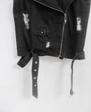  10.13.24 - VTG DENIM BIKER VEST JACKET - XL - YS 