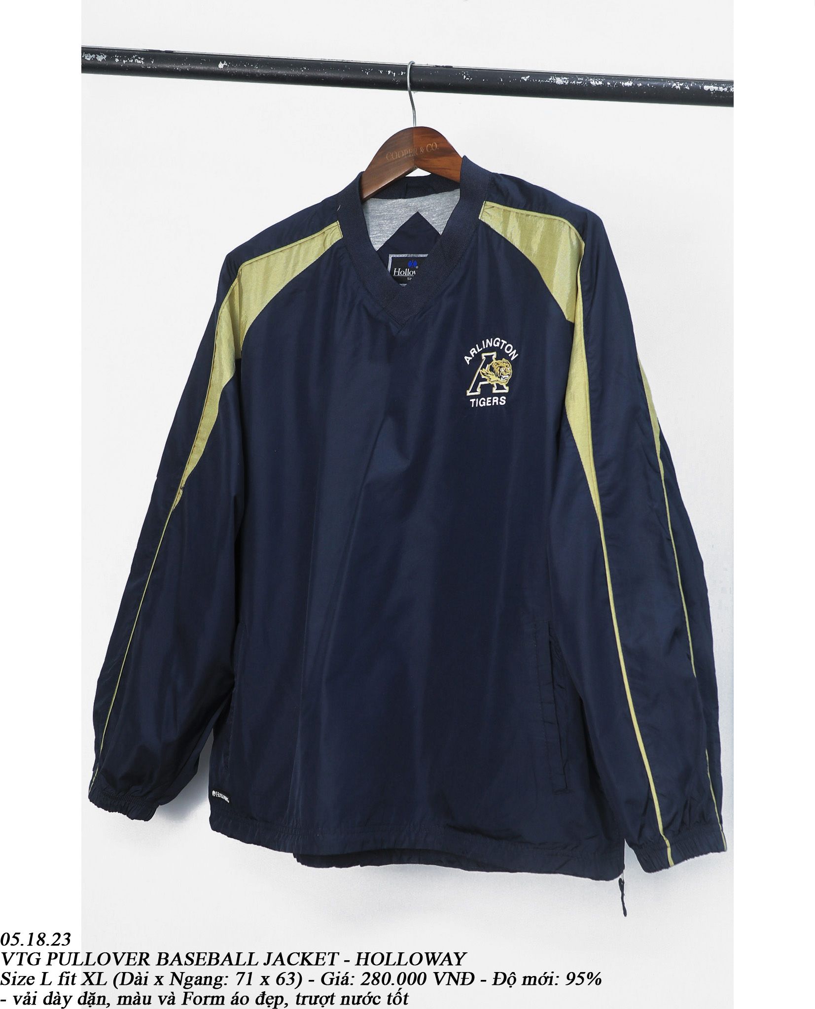  05.18.23 - VTG PULLOVER BASEBALL JACKET - HOLLOWAY 