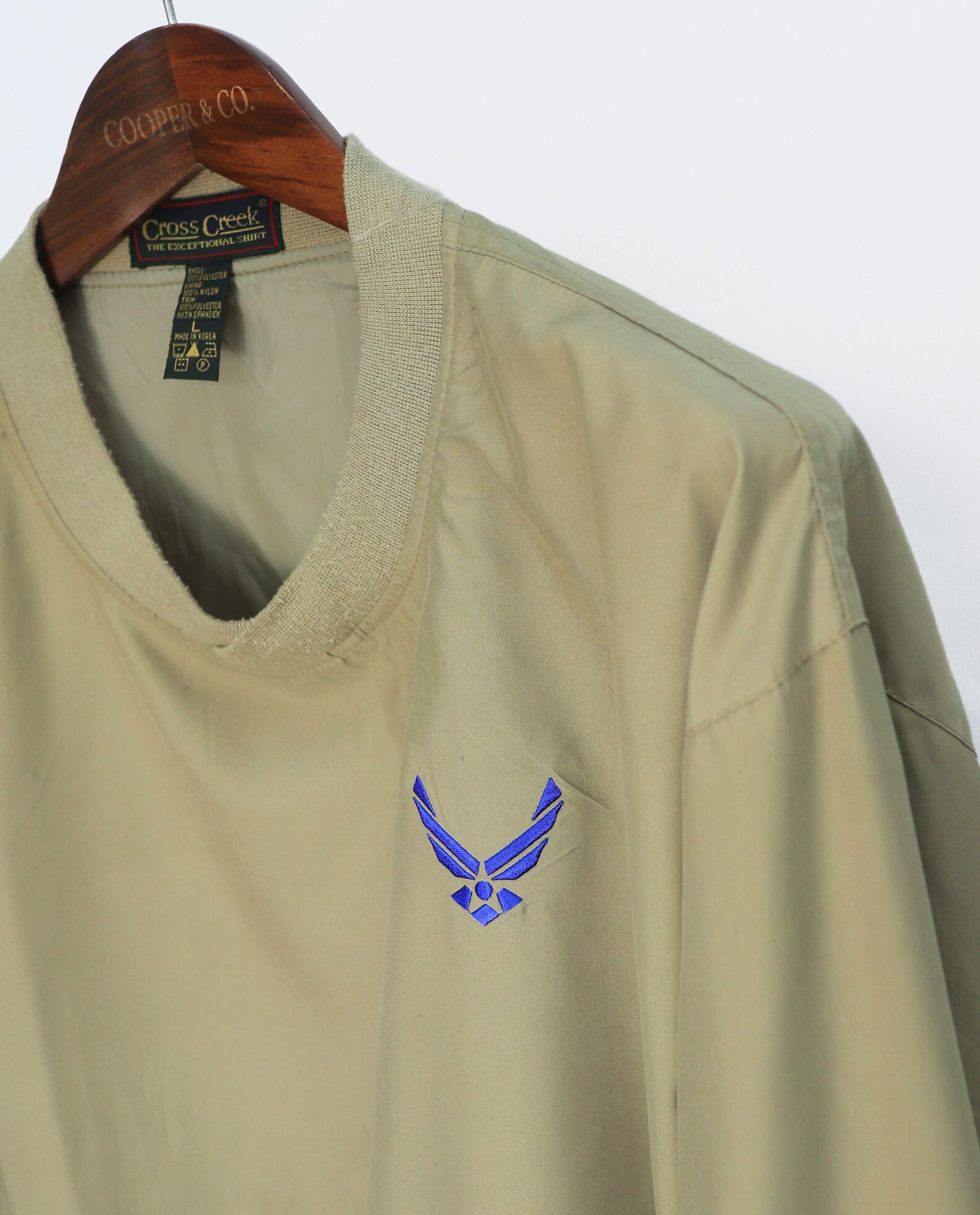  05.18.23 - VTG PULLOVER BASEBALL JACKET - CROSS CREEK 