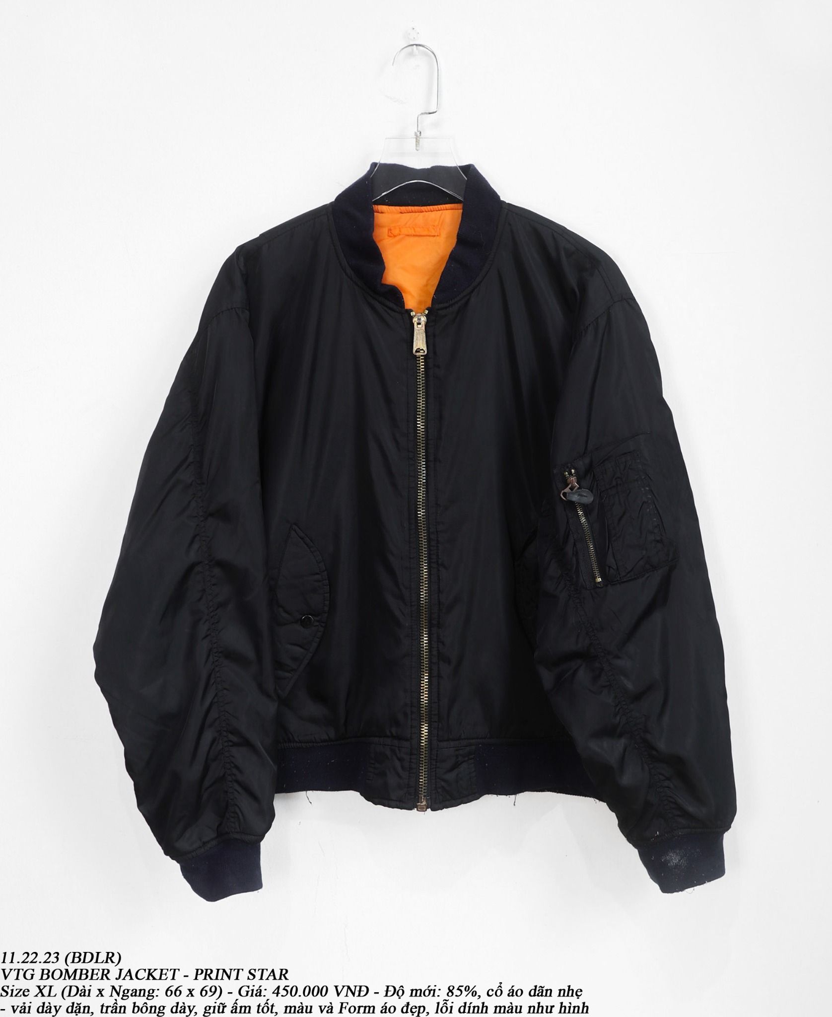  11.22.23 - VTG BOMBER JACKET - PRINT STAR 