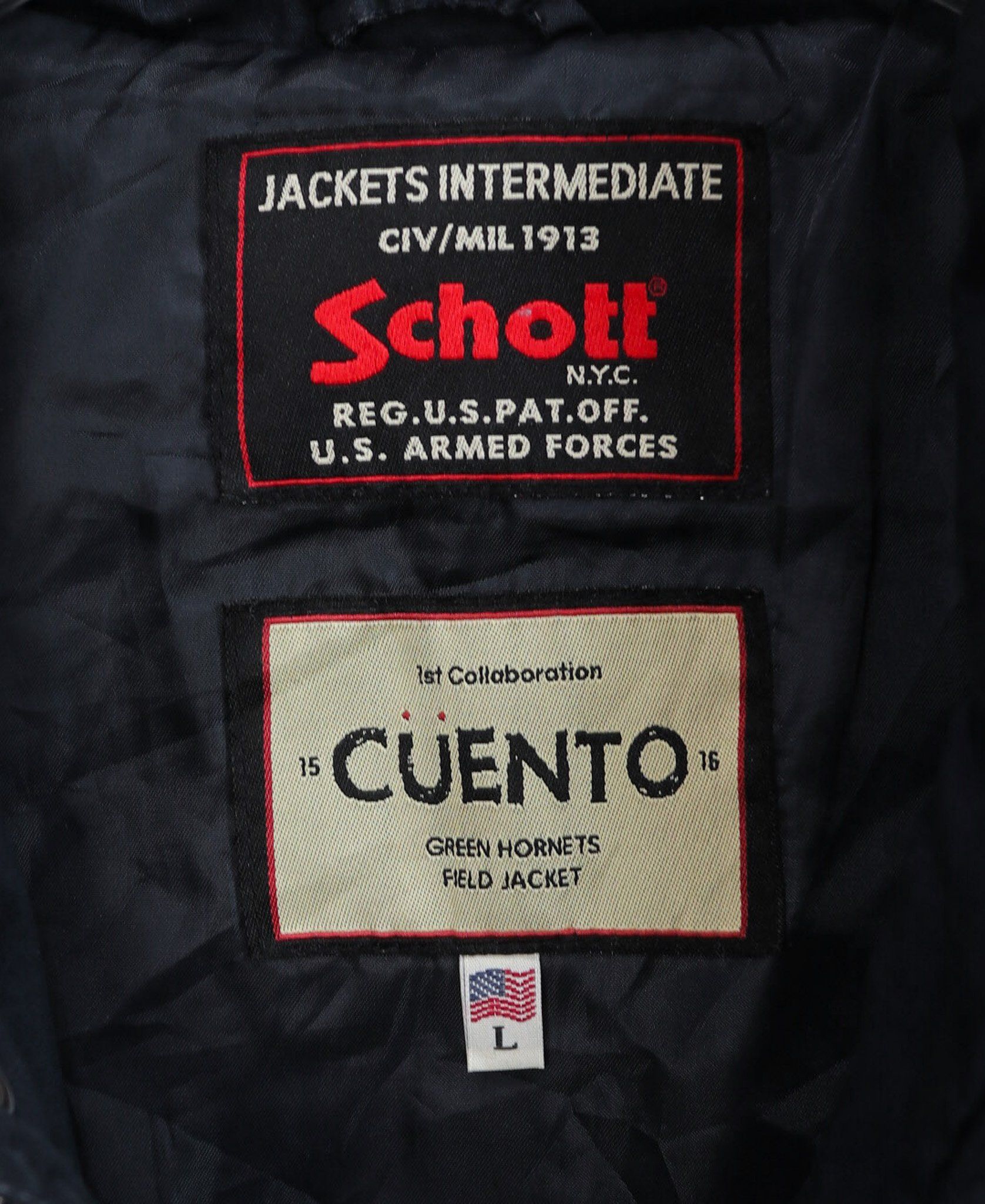  11.22.23 - VTG MILITARY FIELD JACKET - SCHOTT NYC x CUENTO 1st COLLABORATION 